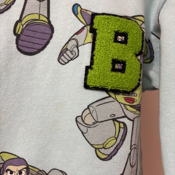 Disney Pixar Toy Story Size 2T Light Blue Buzz Lightyear Fleece Sweatshirt Pre❤️ - Picture 7 of 13